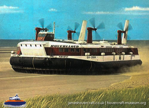 SRN4 Swift (GH-2004) with Hoverlloyd -   (The <a href='http://www.hovercraft-museum.org/' target='_blank'>Hovercraft Museum Trust</a>).